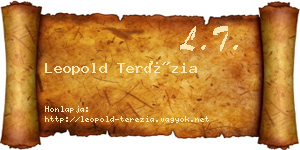 Leopold Terézia névjegykártya
