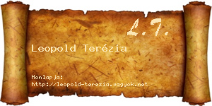 Leopold Terézia névjegykártya